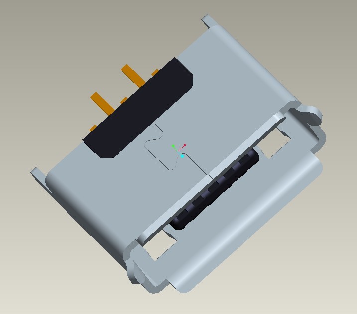 Receptáculo MICRO USB 2.0 tipo AB Dip7.15mm recto