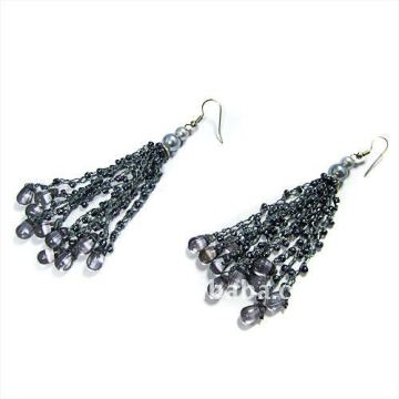 Black beads earring acrylic earring