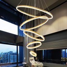Modern LED Ring Circular Pendant Chandelier