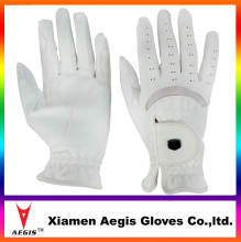 synthetic leather embroidered golf gloves white cheap bulk golf gloves