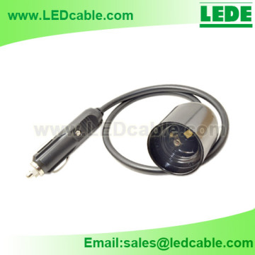 Car cigarette lighter to E27 Socket Cable