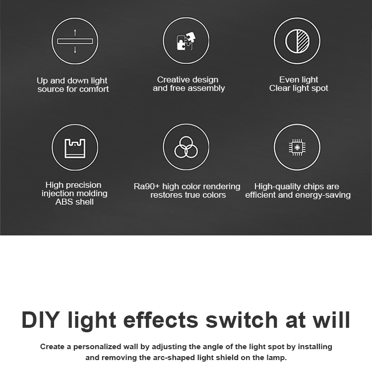 4*1W Outdoor Lights Wall Mounted Aluminum Wall Lamps Bedside Decoration Lighting For Home Hotel