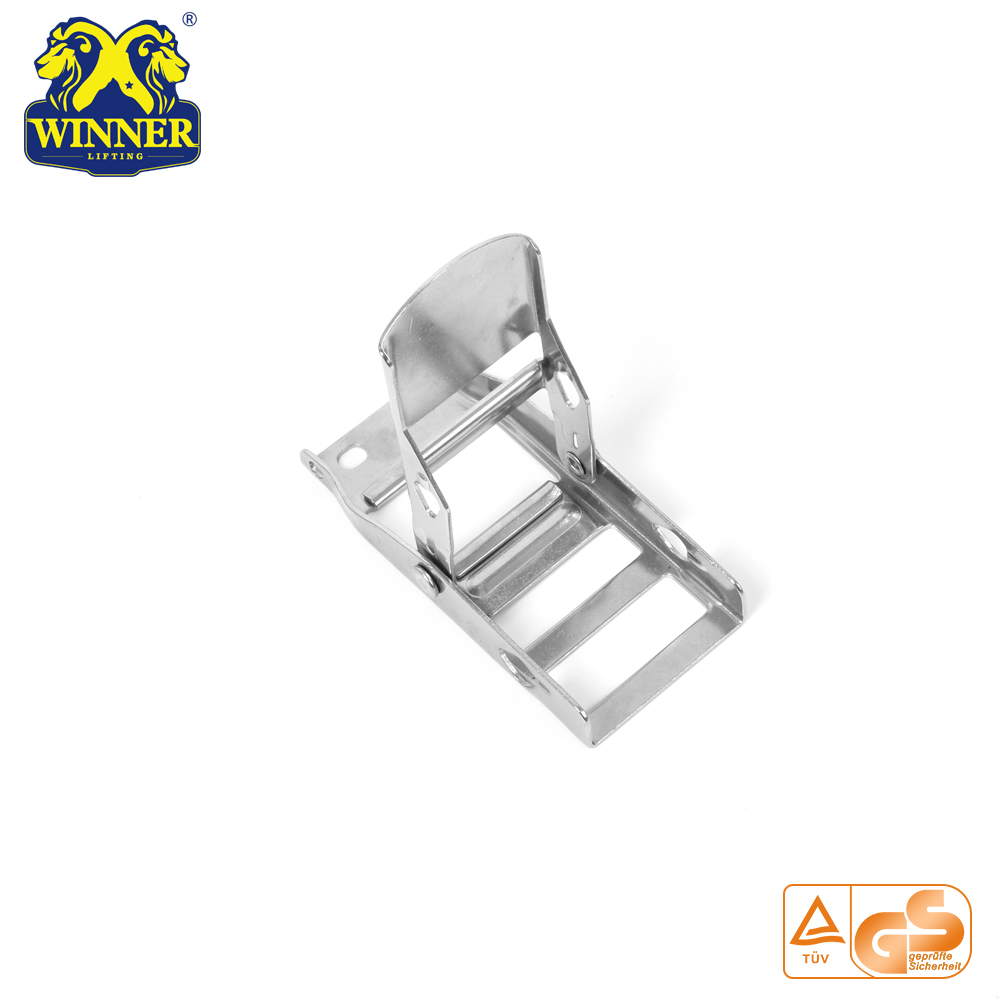 2 Inch White Zinc Webbing Buckle Steel Overcenter Buckle