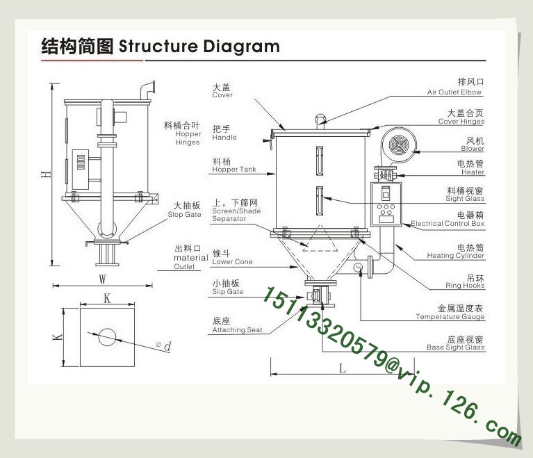 Standard Hopper Dryer Structure