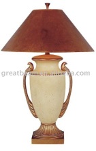 European Classic Glass & Iron Table Lamp D2102