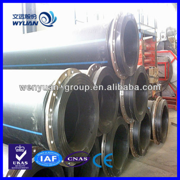 high pressure pe pipe with flange for dredging