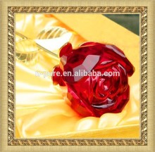 New design crystal elegant Crystal Glass Rose Flower