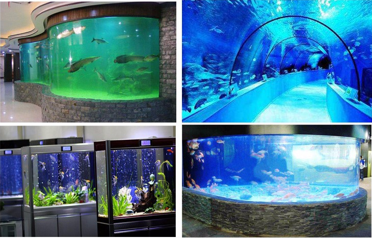 Factory direct sale indoor decorative giant plexiglass fish tank