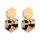 Boucles d&#39;oreilles en acrylique tacheté résine goutte pendante boucle d&#39;oreille cerceau déclaration polygonale bohème mode bijoux boucles d&#39;oreilles pour femmes filles