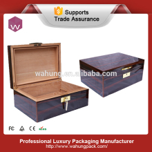High-End Lacquer Spanish Cigar Box/Quality Blank Cigar Box With Lock