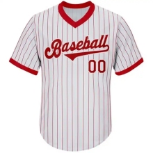 Wholesale OEM Blank Bulk Sublimation Fully Embroidered V-Neck Baseball Jerseys