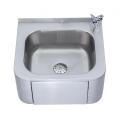 Stainless steel knee operated wash sink