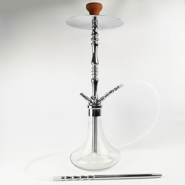 Minimalistic design metal body glass base modern hookah