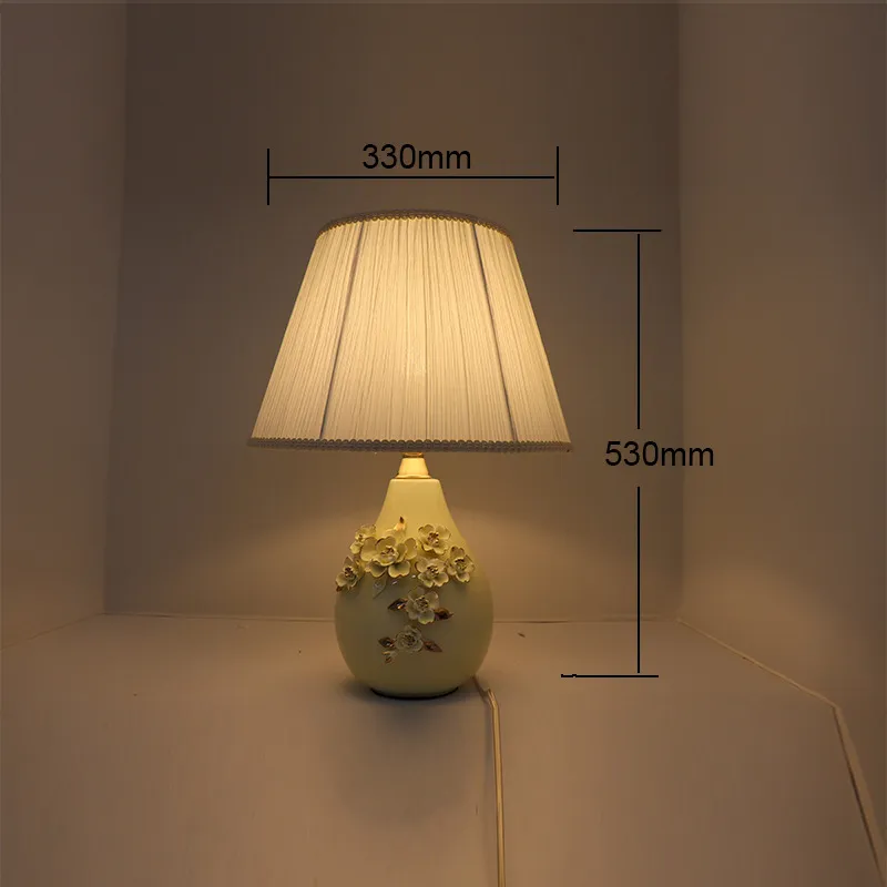 Elegant Gold Ceramic Table Lamp for Bedroom and Living Room