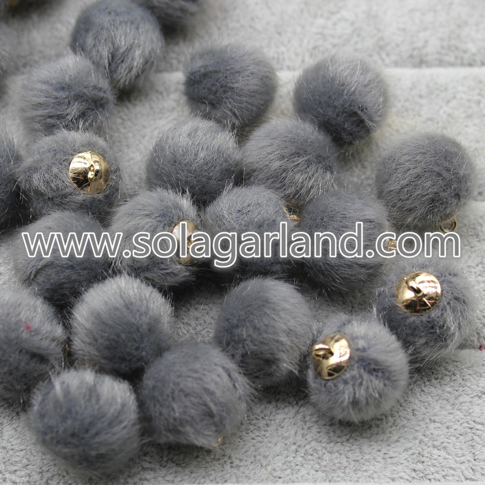 Mink Fur Ball Pompom Pom Ball Charm Pendants