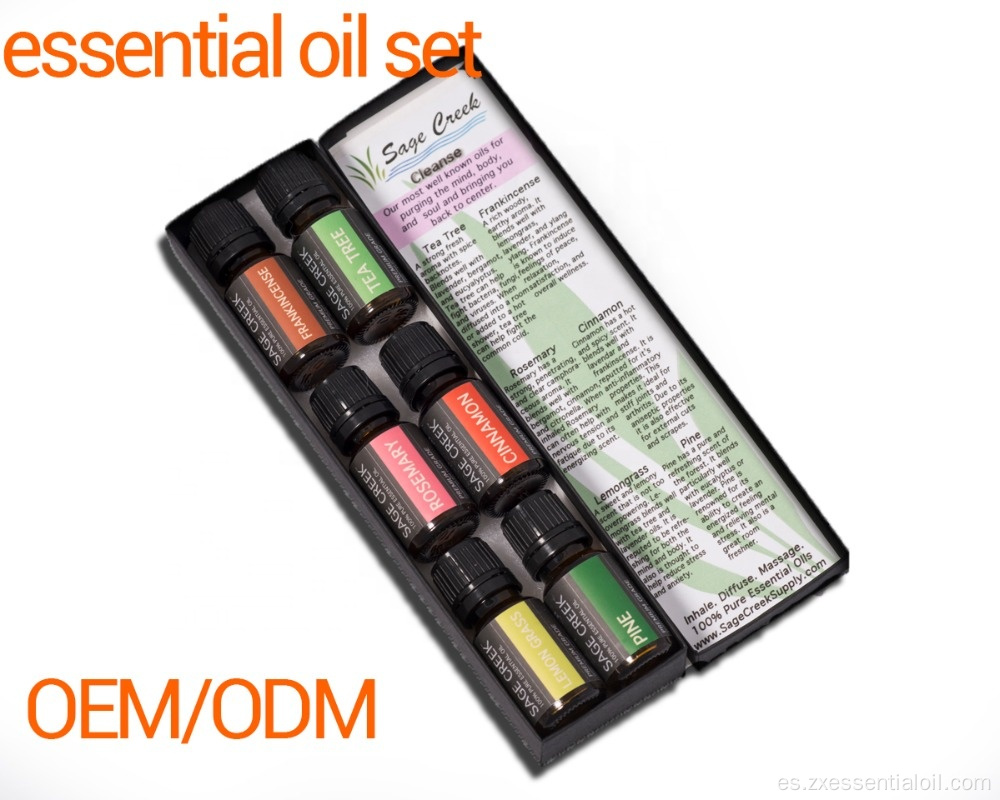 Set de aceite esencial de aromaterapia privada de etiqueta privada al por mayor