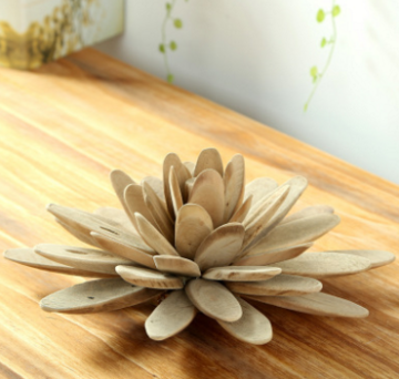 handmade wooden crafts lotus flower