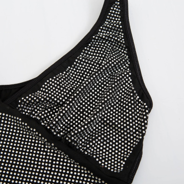 Populaire strass bodysuit uit één stuk voor dames