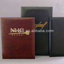 leather padded hotel menu holder menu display
