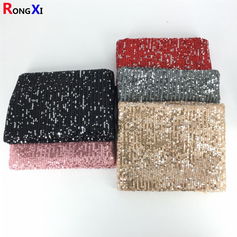 RXF0748 3mm Couble Glitzer Farbe Matt Kleid Pailletten Tüll Stoff Stretch