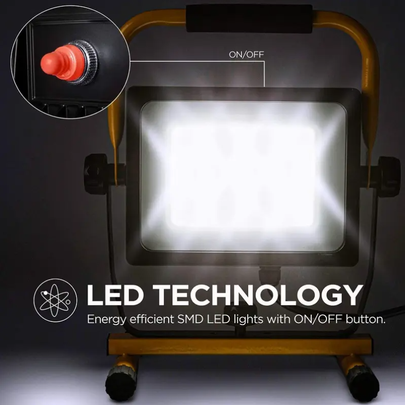 LED work light 30W IP65 waterproof  Outdoor portable folding  electrodeless dimming LED work light