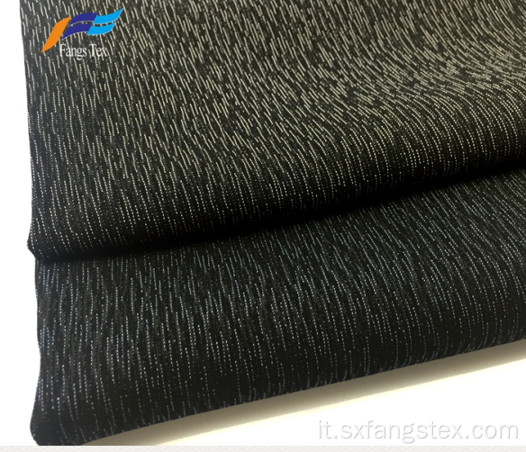 Tessuto Abaya nero 100% poliestere con pelle di pino jacquard