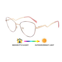 Hot Style Cat Eye Metal Frame Tortoiseshell Photochromic Women's Sunglasses