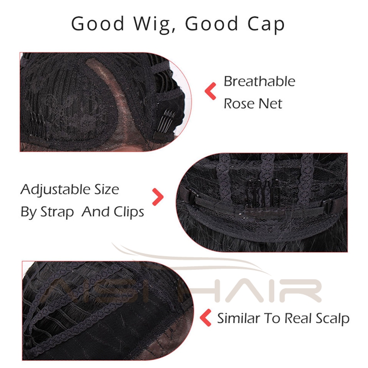 Aisi Hair Wholesale Hot Selling Shoulder Length Fluffy Curly Fiber Pre Plucked Synthetic Hair For Black Women Lace Front Wig