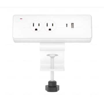 2 outlet USB clamp on power strip