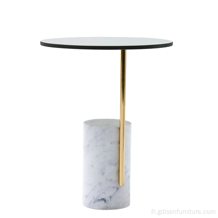 Conception de table basse en marbre italien moderne