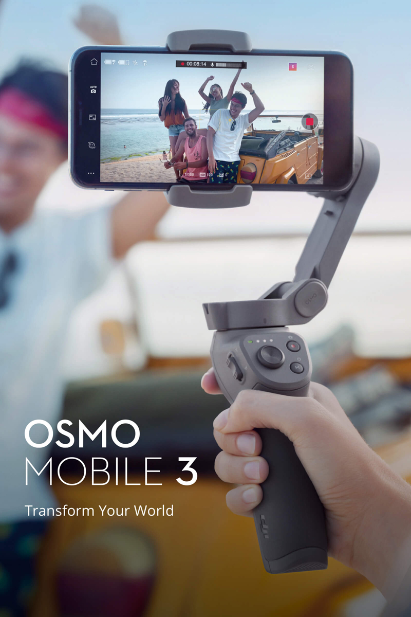 Lightweight And Portable Dji Osmo Mobile 3 Gimbal Camera Stabilizer Compatible With Iphone & Android Phones