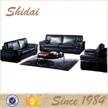 black leather living room sofa set / cheap sofa set / cheap leather sofa set 967