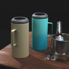 Freezable 40oz Stainless Steel Beer Bottle Cooler for Seltzer and Non-Slip Insulated Can Storage