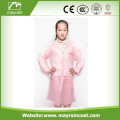 Piękny różowy płaszcz przeciwdeszczowy PE dla dziewczynek