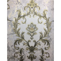 Damask vinyl pvc wallpaper untuk dekorasi rumah interior