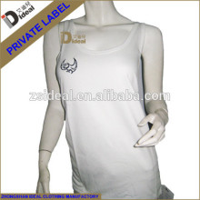 Casual 100%cotton white womens tank tops in bulk