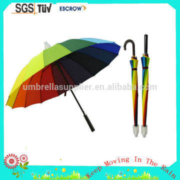 Very beautiful rainbow Umbrella Parasol heavy rain Favor 24 frameworks