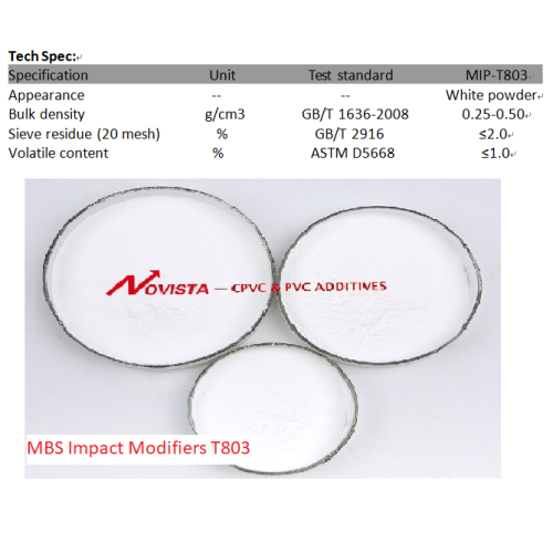 Modificador de impacto do MBS para produtos opacos de PVC