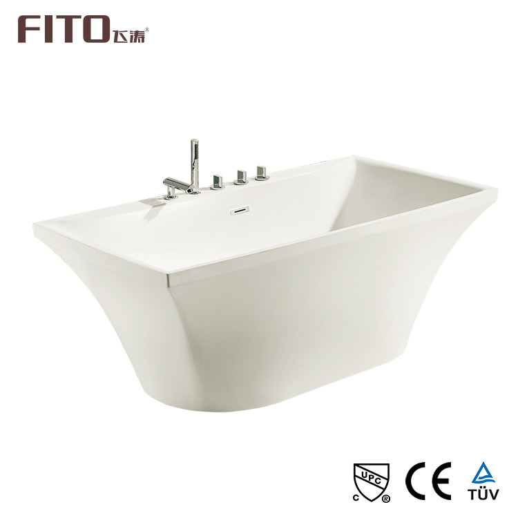 Acrylic Adult Use Free Standing Soaker Bath Tub For Bathroom