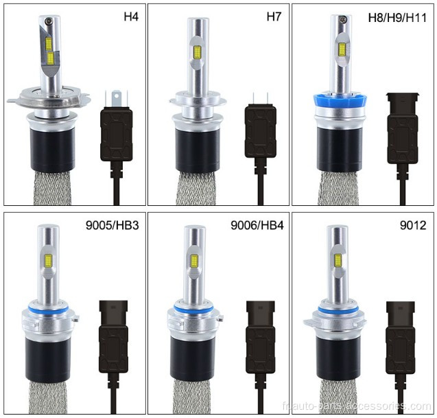 Phare de voiture 9600lm pour la lampe frontale automatique à puce flip