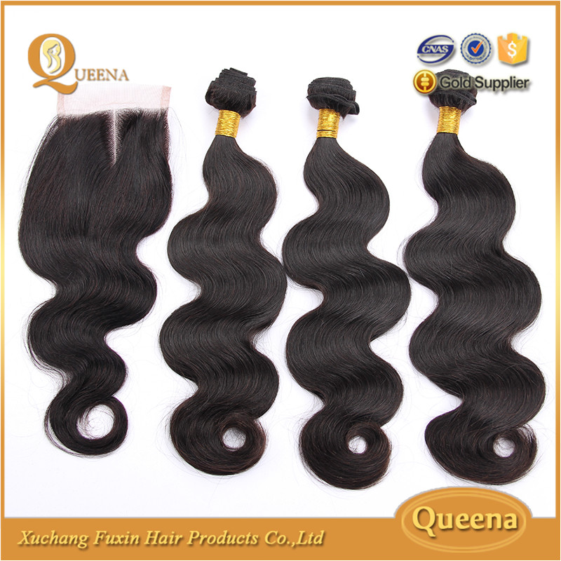 Top selling product cheap human hair Brazilian virgin hair bundles with lace closure