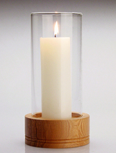 Wooden candlestick