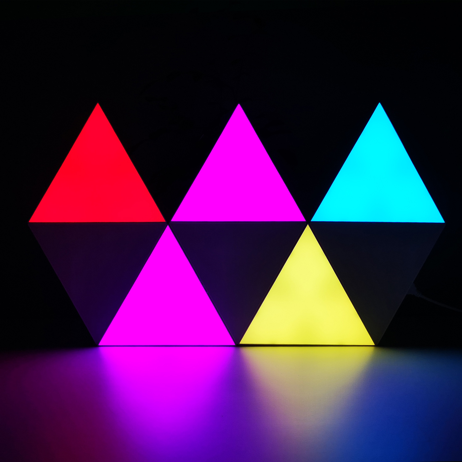 DIY Smart Phone APP Control Dimming RGB Color Triangle Splicing Modular Panels Night Light Lamp for Home Decor