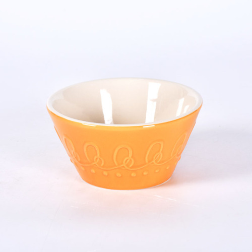 Snacks Ceramic Sauce Dipping Bowls with Iron Stand