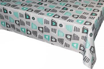 Pvc Printed fitted table covers Quilted Table Linens