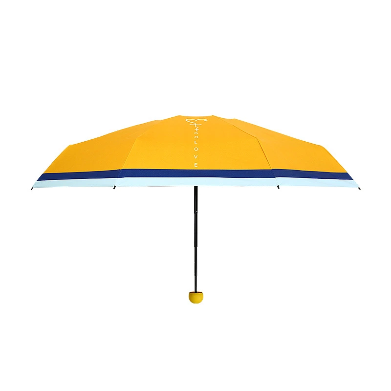 Portable Mini Fashion UV Protection Ultra Light 5 Fold Umbrella