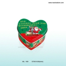 three piece heart shape tin