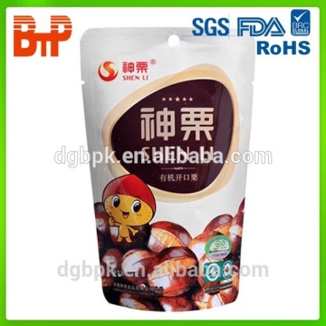 bottom gusset plastic packaging bag for chips/snack