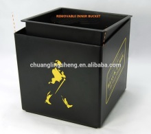 Popular double layer square plastic ice bucket