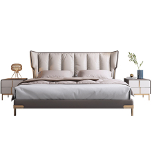 Modern storage high headboard bed frame